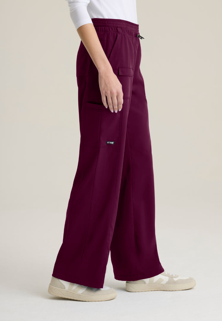 Nina 7-Pocket Wide Leg Pant - Wine