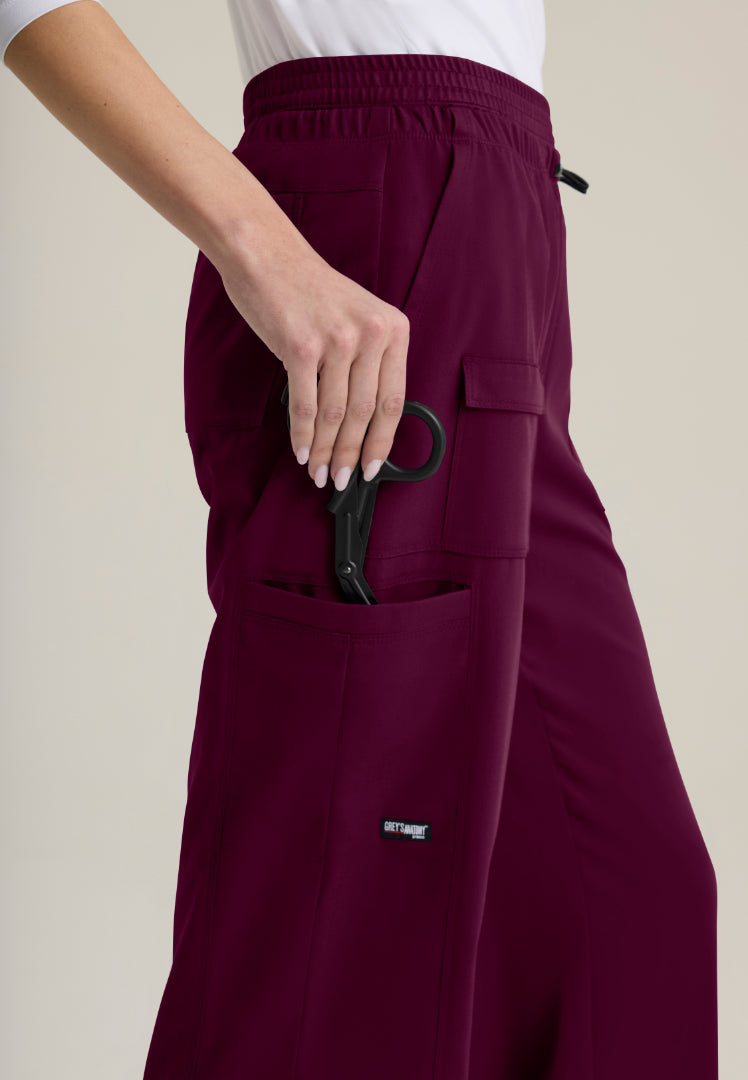 Nina 7-Pocket Wide Leg Pant - Wine