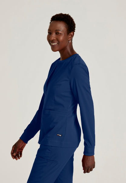 Millie 3-Pocket Scrub Jacket - Indigo