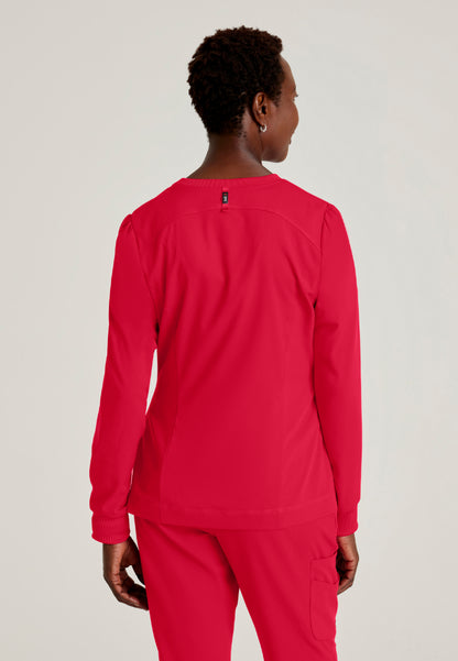 Millie 3-Pocket Scrub Jacket - Scarlet Red