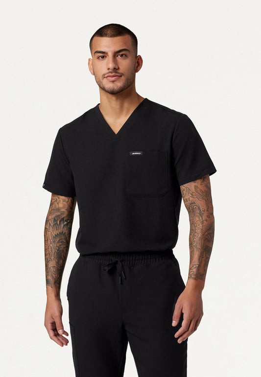 Blusa médica Holmes Everyday de un bolsillo - Negra