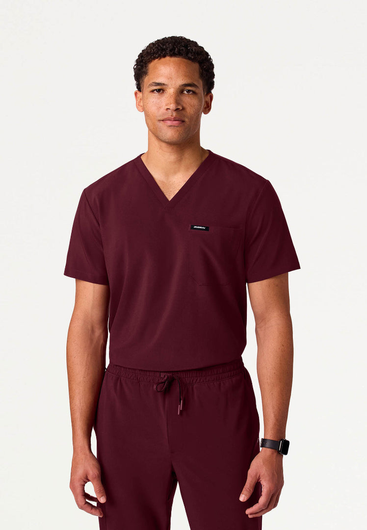 Holmes UltraLITE™ 1-Pocket Scrub Top - Burgundy