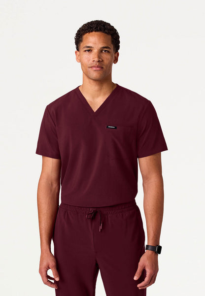 Holmes UltraLITE™ 1-Pocket Scrub Top - Burgundy