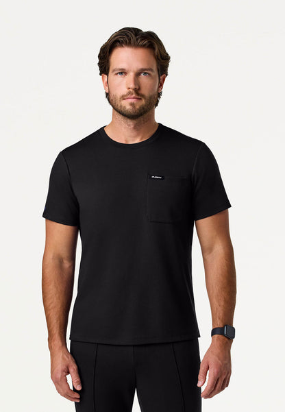 Finn Crewneck UltraSOFT Scrub Top - Black