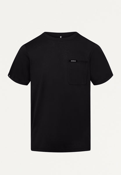 Finn Crewneck UltraSOFT Scrub Top - Black