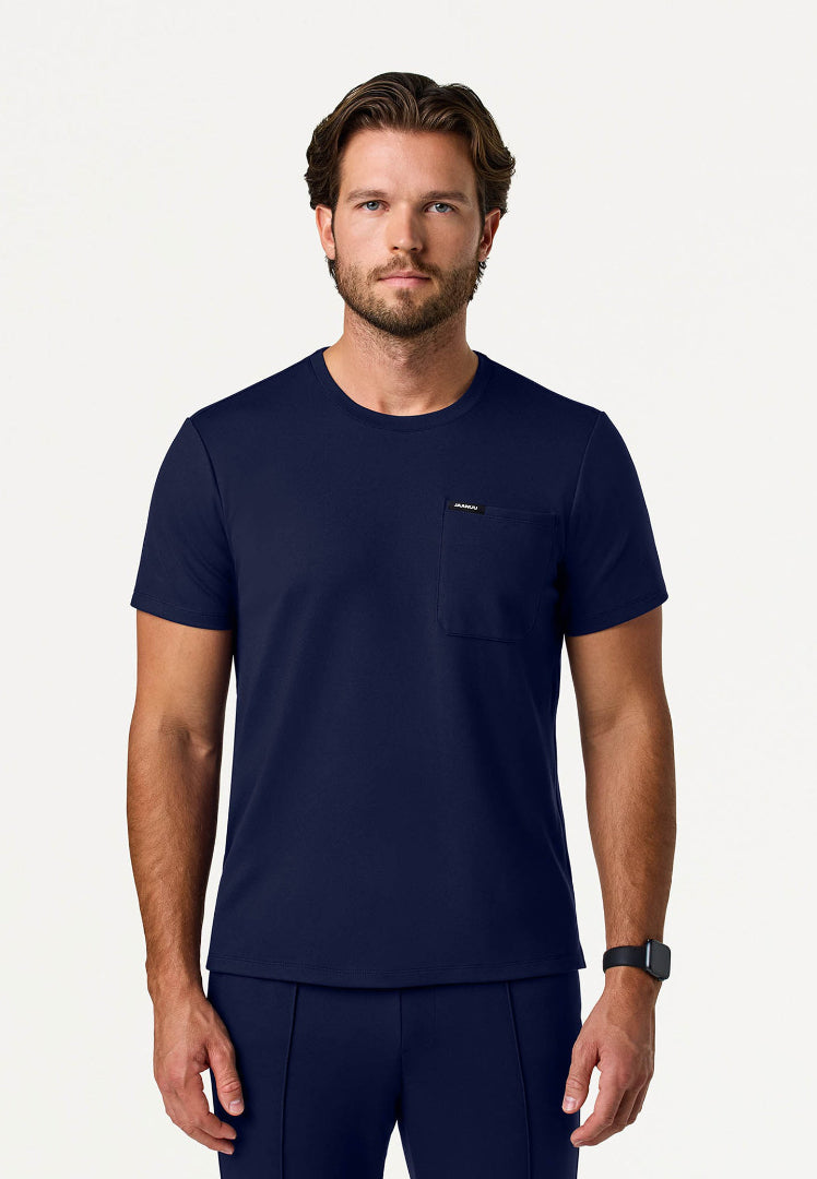 Finn Crewneck UltraSOFT Scrub Top - Midnight Navy