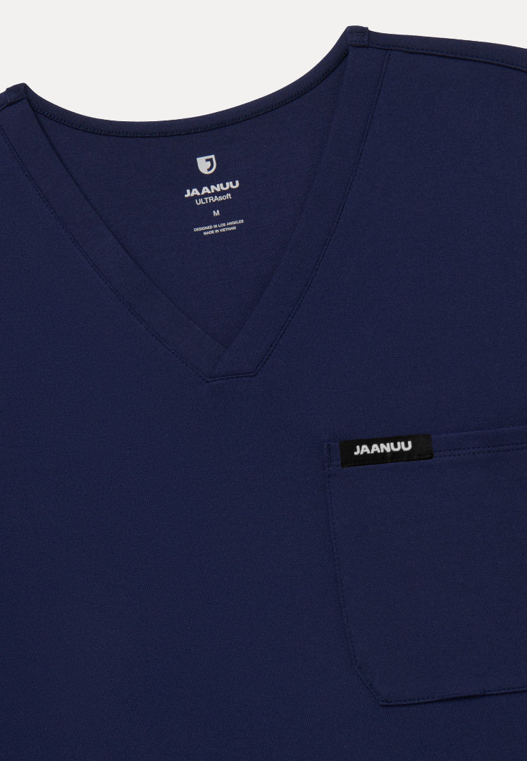 Asher Slim UltraSOFT Scrub Top - Midnight Navy