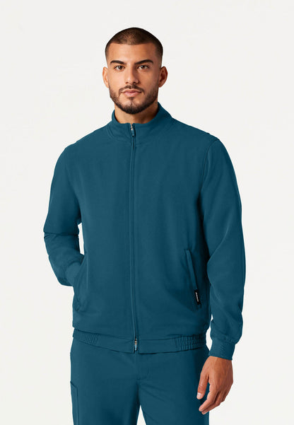 Wolfe Everyday 6-Pocket Scrub Jacket - Caribbean Blue