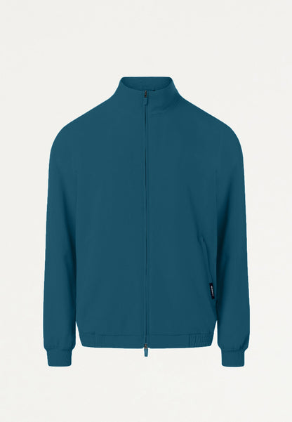 Wolfe Everyday 6-Pocket Scrub Jacket - Caribbean Blue