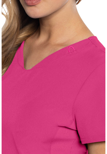 MedCouture Amp V-Neck Top - Pink Power