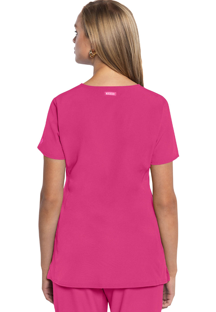 MedCouture Amp V-Neck Top - Pink Power