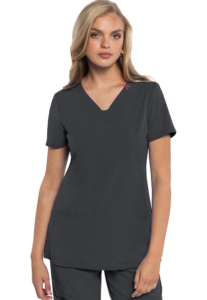 MedCouture Amp V-Neck Top - Pewter