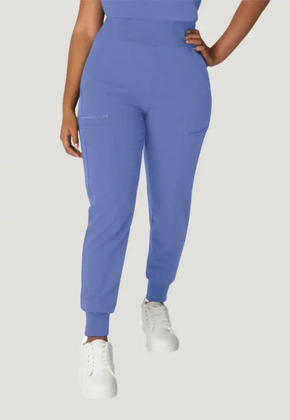 White Cross V-Tess Women's Jogger Scrub Pants - Ciel Blue - The Uniform Store
