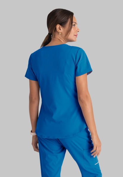 Blusa médica con cuello en V Breeze - New Royal