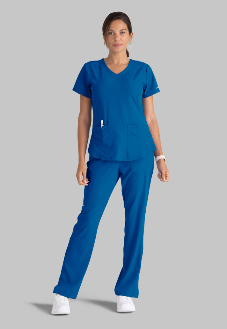 Sketchers™ "Breeze" V-Neck Scrub Top - New Royal