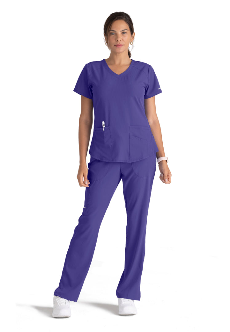 Sketchers™ "Breeze" V-Neck Scrub Top - New Grape