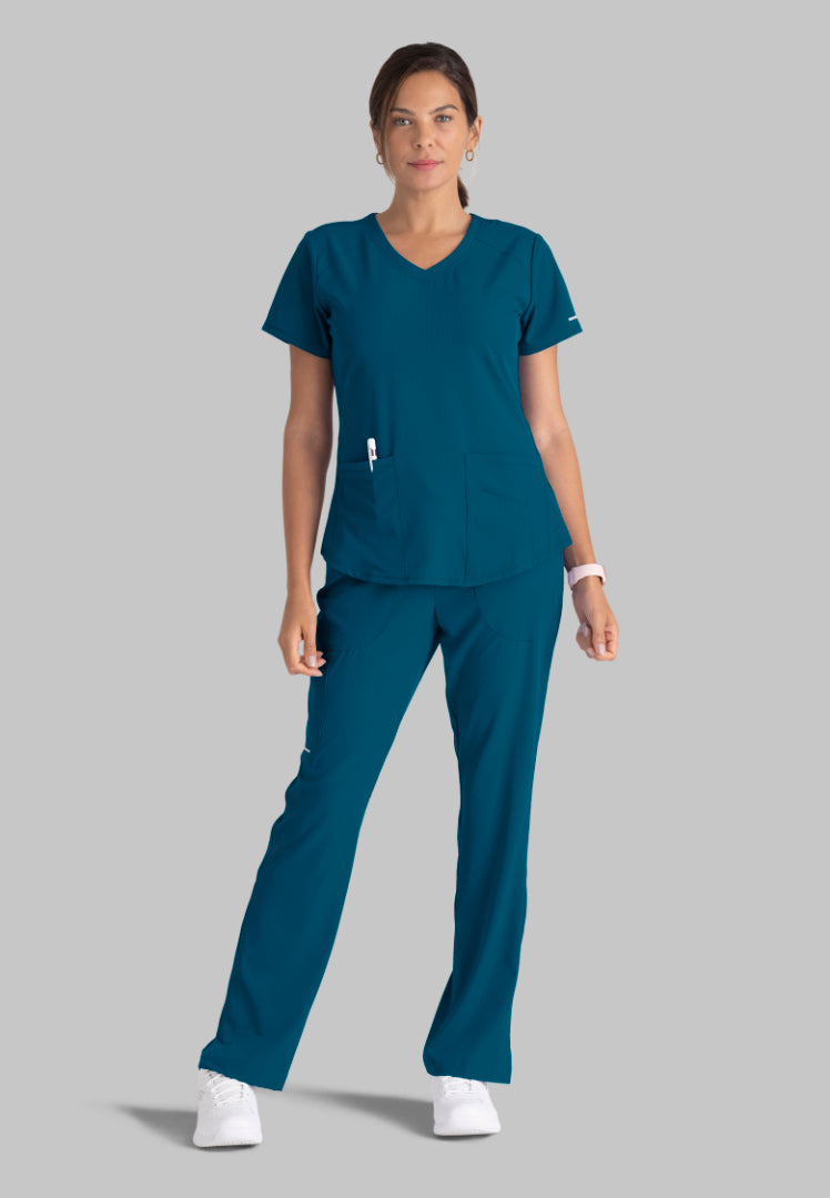 Sketchers™ "Breeze" V-Neck Scrub Top - Bahama