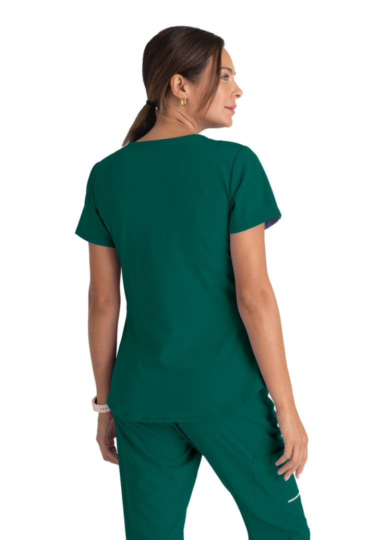 Sketchers™ "Breeze" V-Neck Scrub Top - Hunter Green