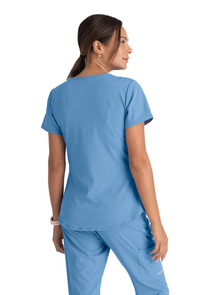 Breeze V-Neck Scrub Top - Ciel