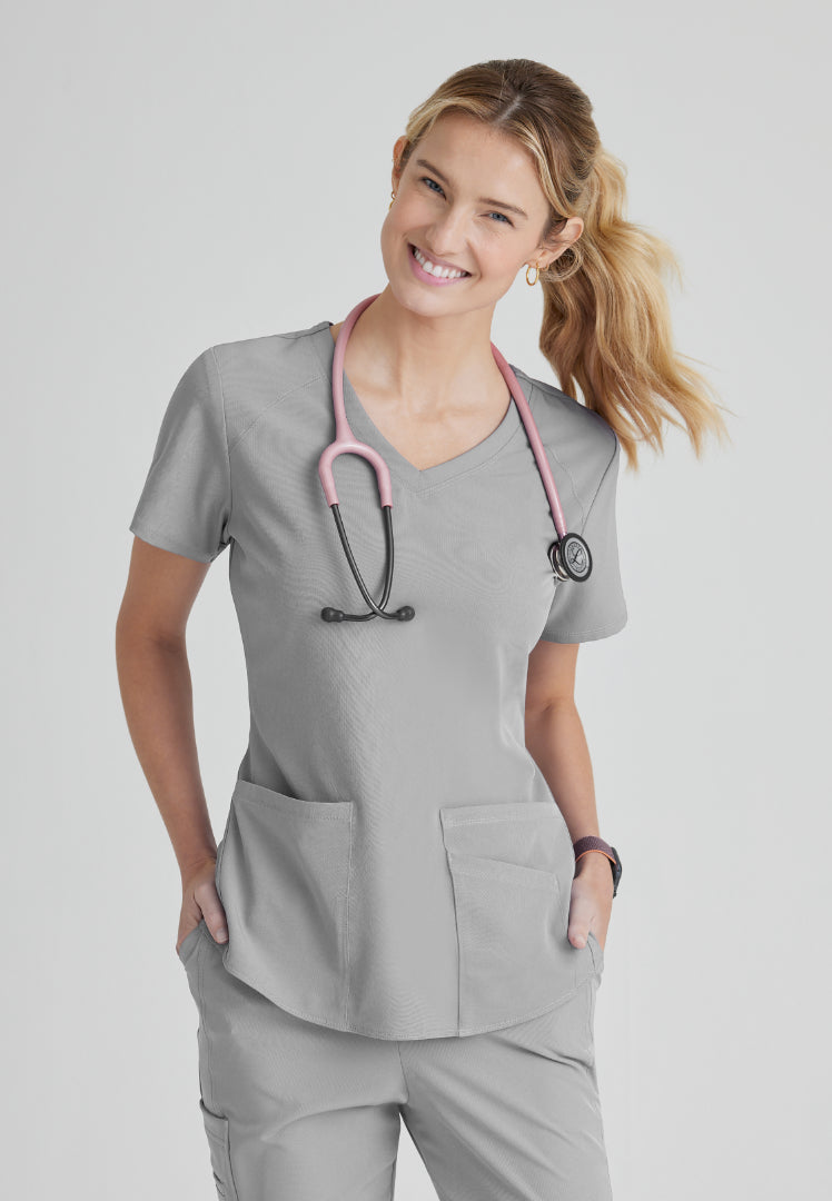 Sketchers™ "Breeze" V-Neck Scrub Top - Moonstruck