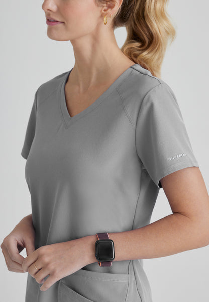 Blusa médica con cuello en V Breeze - Moonstruck