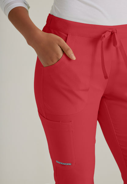 Pantalón Reliance de 3 bolsillos y frente plano - Rojo intenso