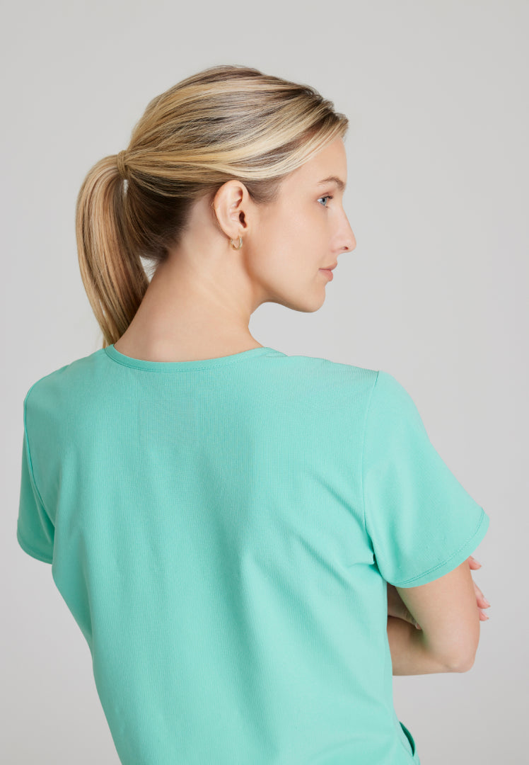 Sketchers™ "Breeze" V-Neck Scrub Top - Light Jade