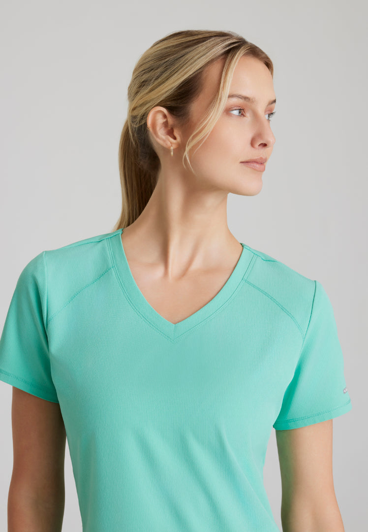 Sketchers™ "Breeze" V-Neck Scrub Top - Light Jade