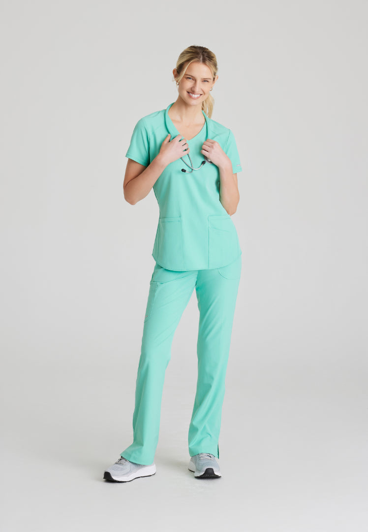 Sketchers™ "Breeze" V-Neck Scrub Top - Light Jade