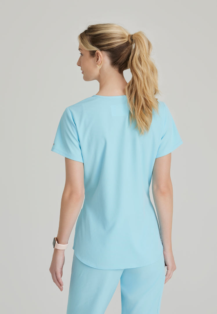 Sketchers™ "Breeze" V-Neck Scrub Top - Poolside