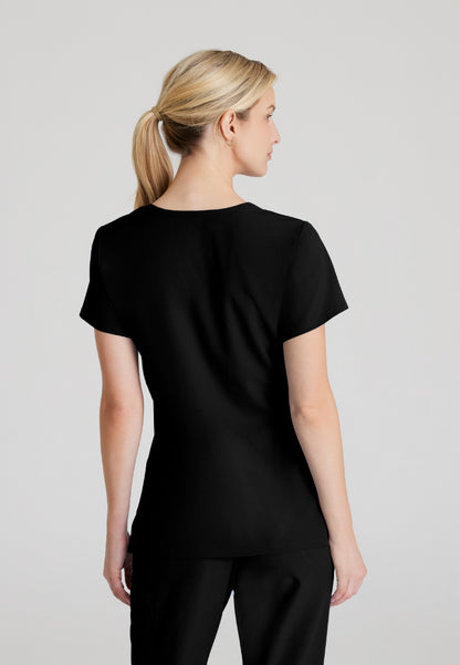 Blusa médica de 3 bolsillos Reliance - Negra