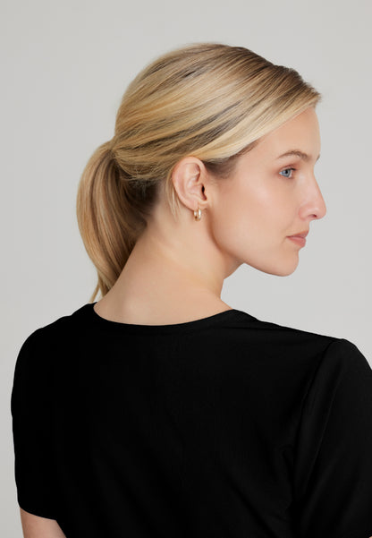 Blusa médica de 3 bolsillos Reliance - Negra