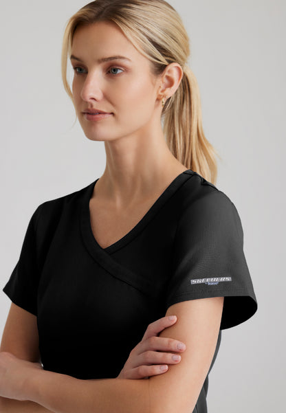 Blusa médica de 3 bolsillos Reliance - Negra