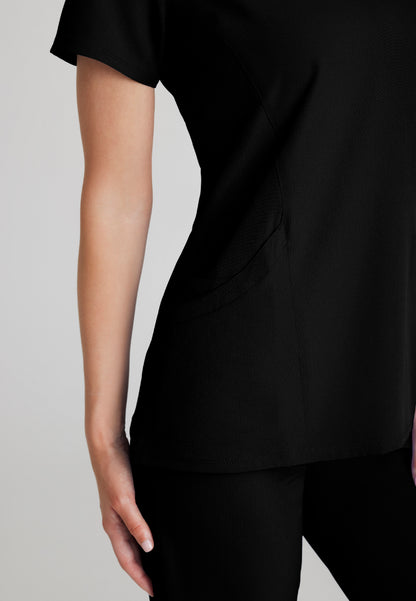 Blusa médica de 3 bolsillos Reliance - Negra