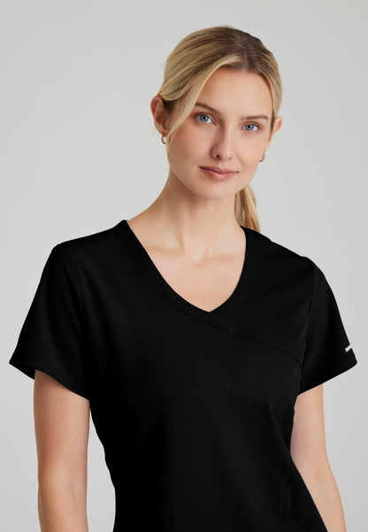 Blusa médica de 3 bolsillos Reliance - Negra