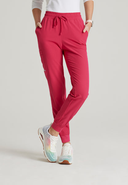 Theory 4-Pocket Mid-Rise Jogger - Vibrance Pink