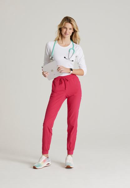 Theory 4-Pocket Mid-Rise Jogger - Vibrance Pink