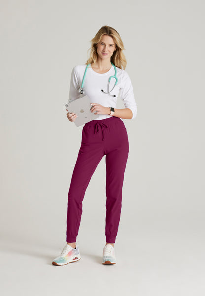 Theory 4-Pocket Mid-Rise Jogger - Wine