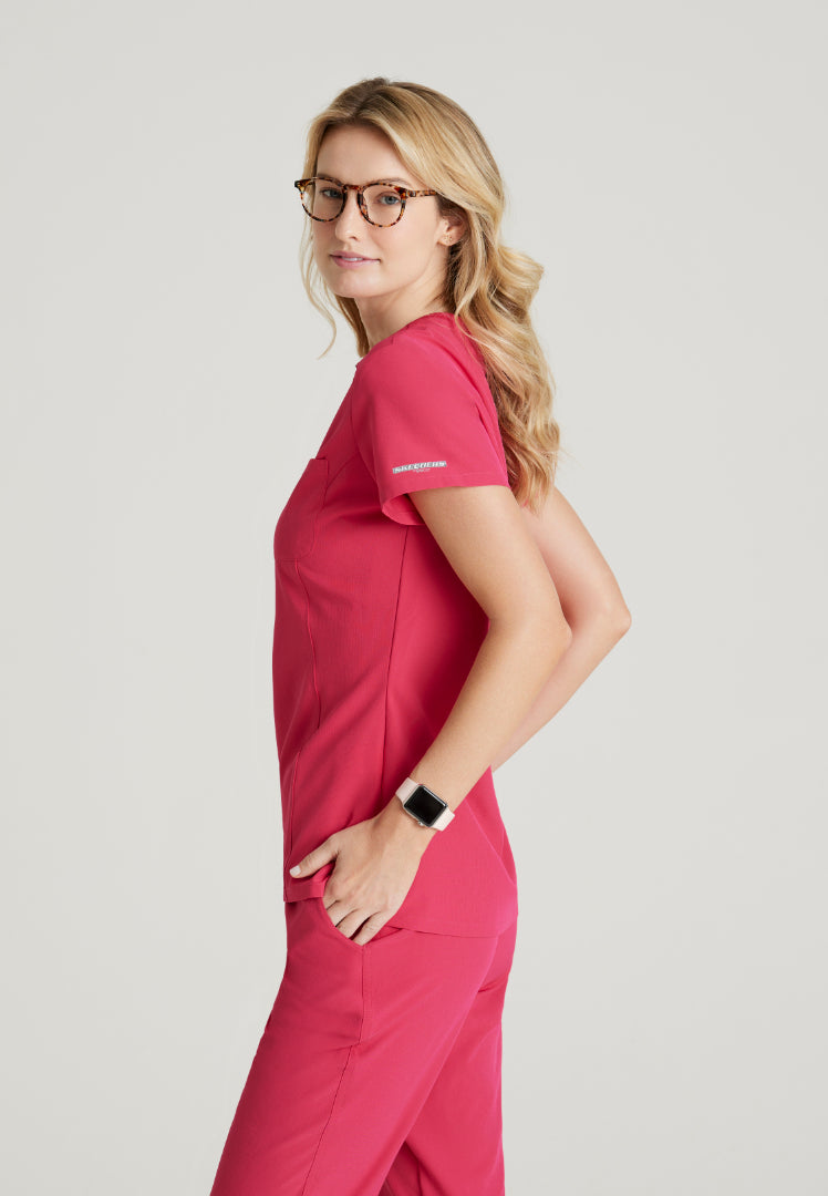 Skechers™ "Dignity" Single Pocket Tuck In Top - Vibrance Pink