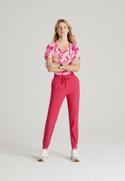 Theory 4-Pocket Mid-Rise Jogger - Vibrance Pink