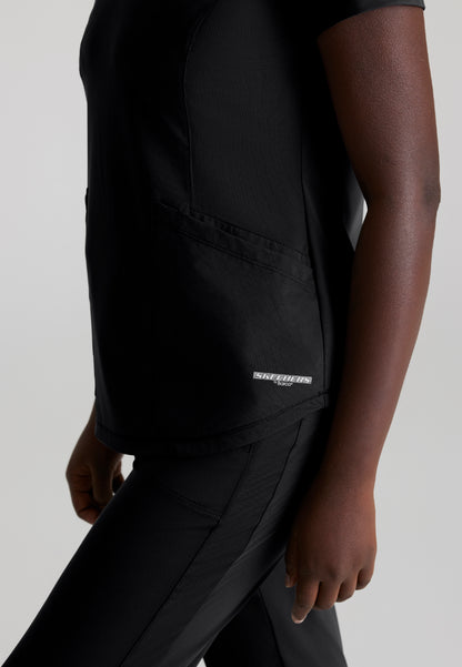 Haut à col en V 3 poches Skechers Slip-ins « Serene » - Noir