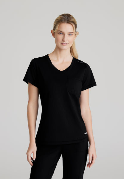Flow 1-Pocket Tulip Hem Top - Black