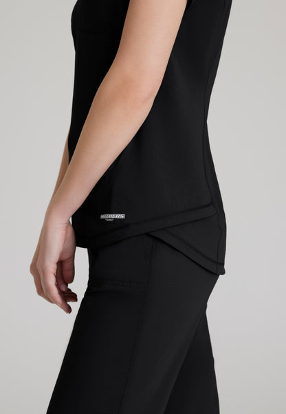 Flow 1-Pocket Tulip Hem Top - Black