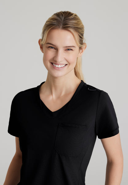 Flow 1-Pocket Tulip Hem Top - Black