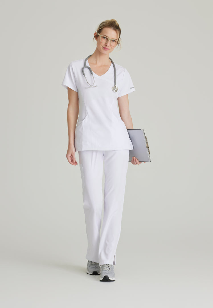 Pantalón médico Breeze de 3 bolsillos - Blanco