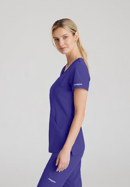 Blusa médica de 3 bolsillos Reliance - New Grape