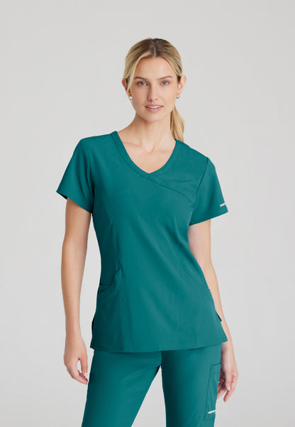 Blusa médica de 3 bolsillos Reliance - Verde azulado