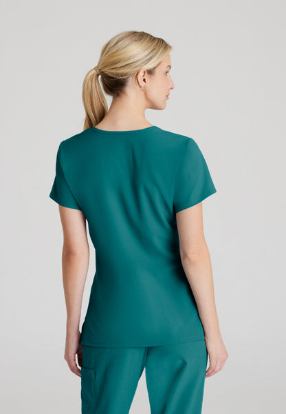 Blusa médica de 3 bolsillos Reliance - Verde azulado