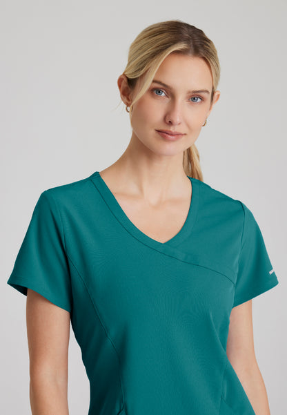 Blusa médica de 3 bolsillos Reliance - Verde azulado
