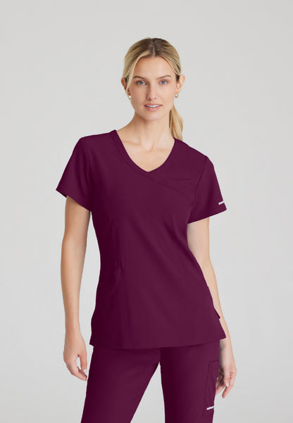 Reliance 3-Pocket Scrub Top - Wine